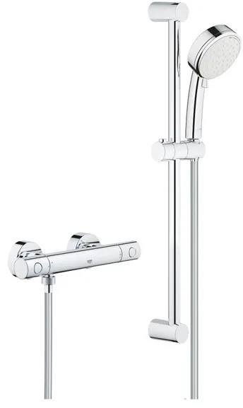 Grohe Tempesta Cosmopolitan 100 dusjsett med Grohtherm 800 Cosmopolitan dusjbatteri, krom