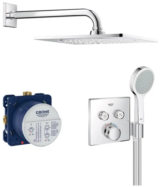Grohe Grohtherm SmartControl Dusjsett med hodedusj, krom