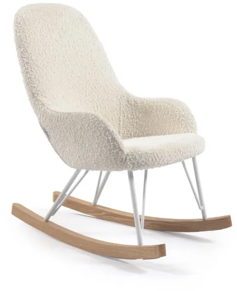 Joey, Gyngestol, hvit, stoff