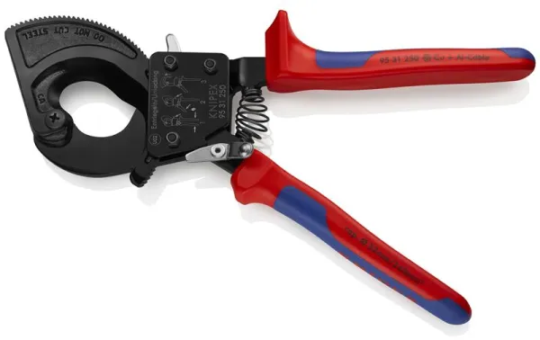 Knipex Kabelsaks (Skraldeprinsipp) svart lakkert, med flerkomponent-håndtak 250 mm