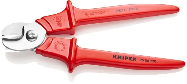 Knipex Kabelsaks grep innsprøytet med plast isolert, sprøytet med plast, VDE-godkjent 230 mm