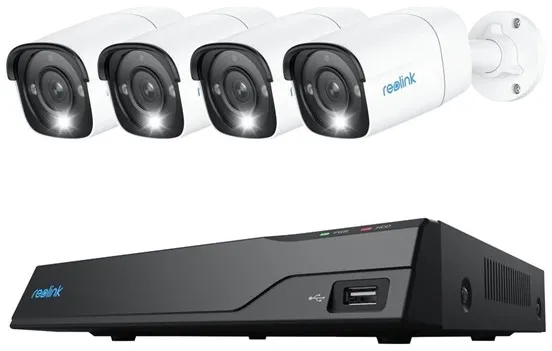 REOLINK NVS8-12MB4 - NVR + Kamera(er) - kablet (Ethernet 10Base-T/100Base-T) - AC-drevet PoE