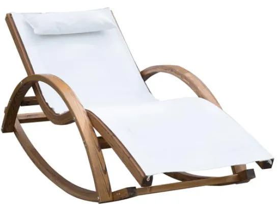 Homeville Lux solseng i lerketræ m. gyngefunktion 150x60x50cm